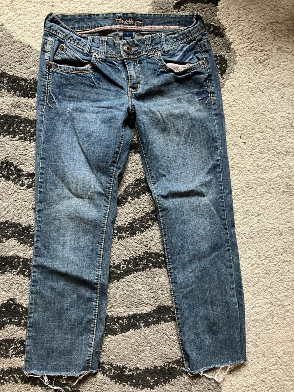 Amethyst Jeans Blue Cropped Straight-Leg Women's Jeans